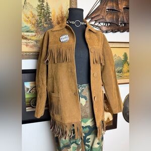 Vintage Farrel Stacy Expanded Vinyl Fringed Suede Easy Rider Style Jacket S-M